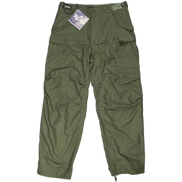 NWT Vintage Alpha Industries military parachutist surplus pants mens size 36x30 - Picture 1 of 8